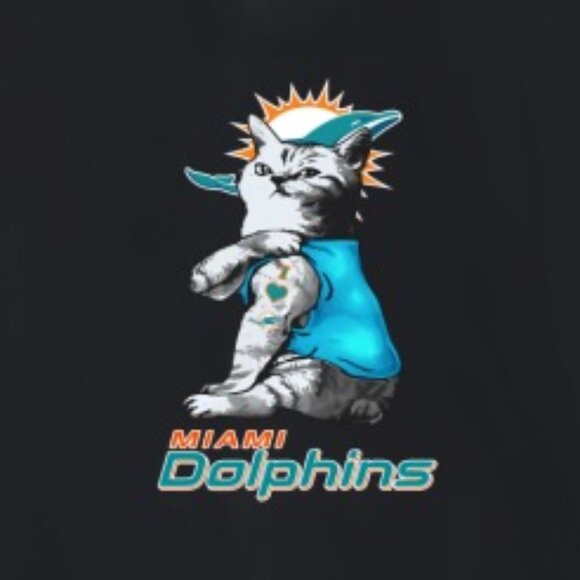 NFL Football My Cat Loves Miami Dolphins Sweatshirt Fan Gift Unisex Apparel 91 - Picture 2 of 5
